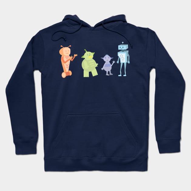 Colourful Bot Squad Hoodie by joshcooper